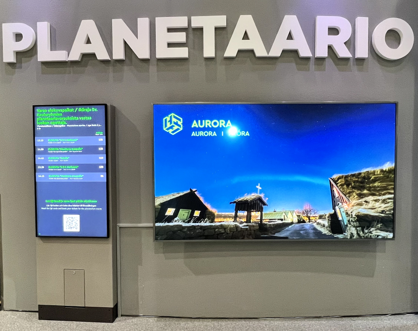 Heureka screen and booking system